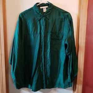 The Limited 100% silk ls blouse sz med